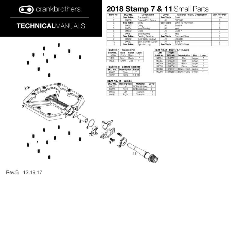 Stamp 7 and 11 Bearing retainer