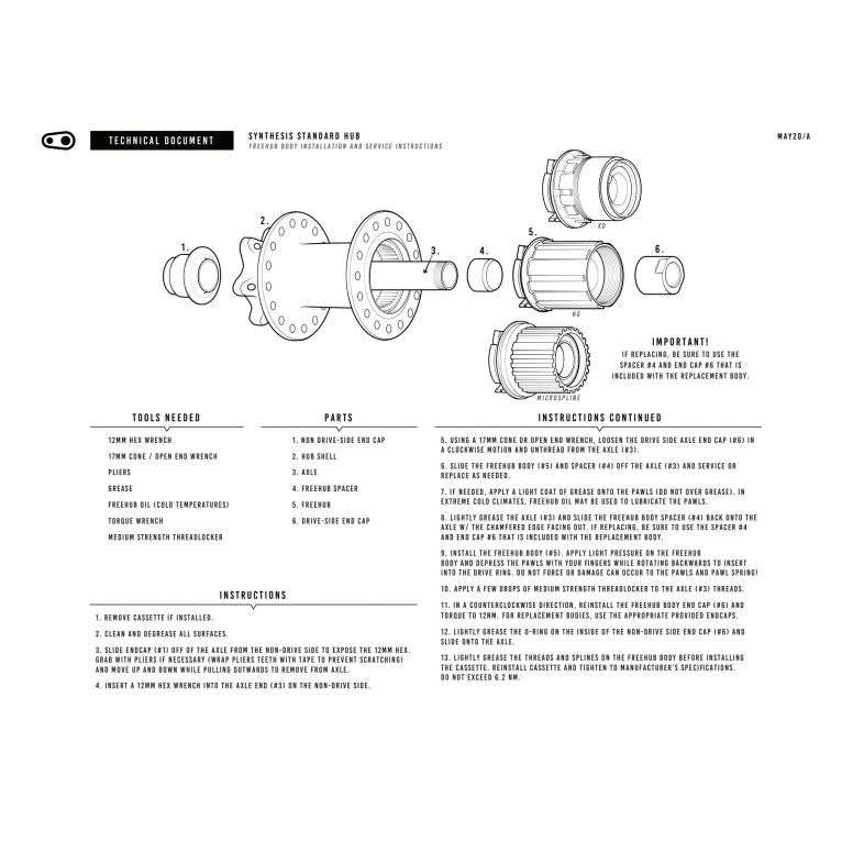Freehub Body Alloy Driver