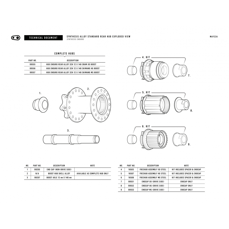 Synthesis E Rear Hub XD